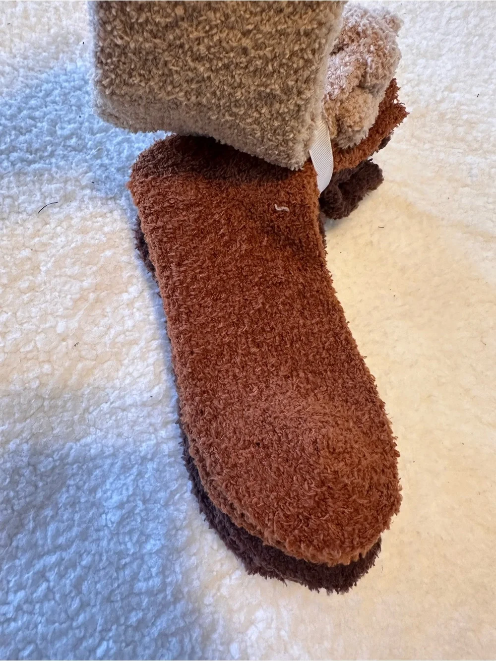 Nicole Miller Plush Slipper Socks